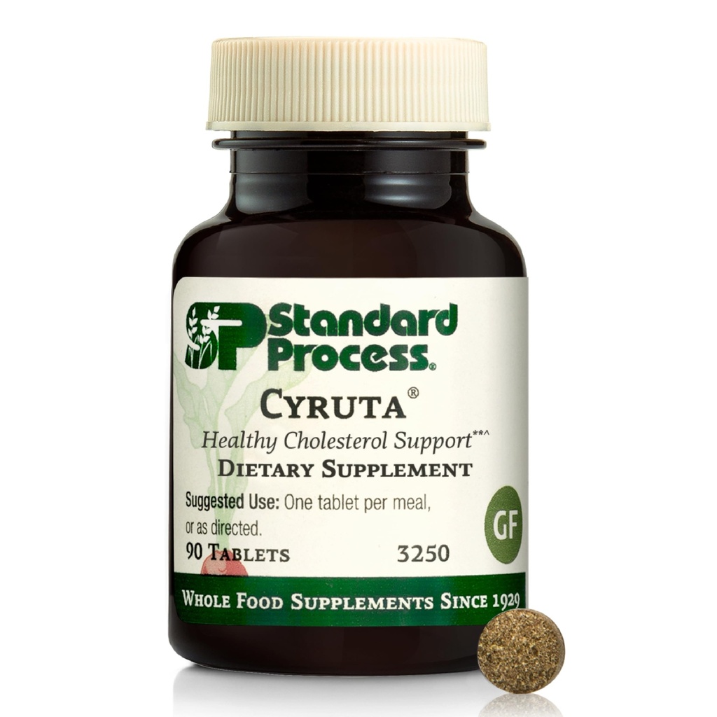 Standard prosess Cyruta - sunn metabolsk prosess og sirkulasjonsstøtte Supplement - Sunn hjerte Supplement med organisk buckhvete Flor & Bovine Adrenal Cytosol ekstrakt - 90 tabletter
