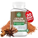 Cinnamon Capsules 1200mg. organisk ceylon kanel Supplement, kanelpiller støtte hjerte, hjerne, bein, ledd, metabolisme. Ekte kanelpulver, ikke-GMO, Glutenfri, Vegan 60 ct (1)