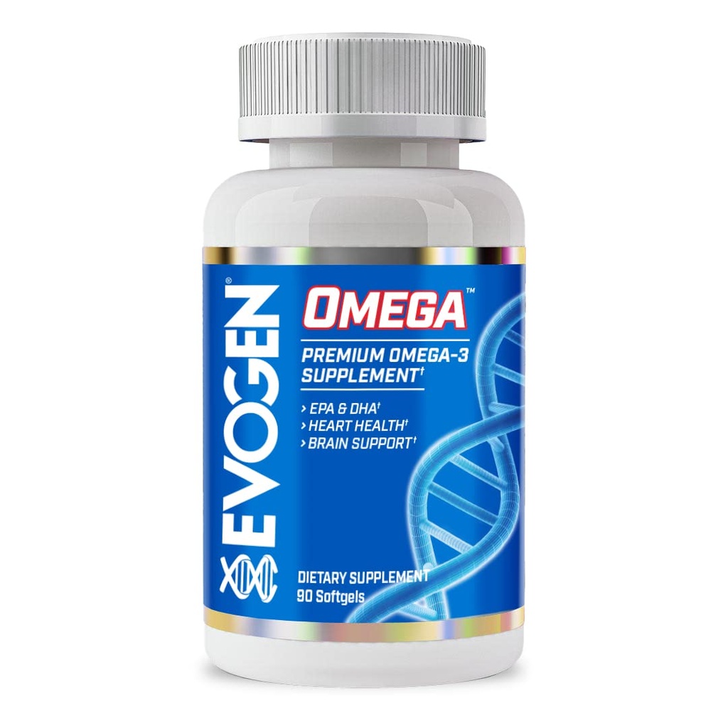 Evogen Omega Fiskeolje | Premium Omega-3 Supplement | Overordnet velvære  EPA EPA & DHA | 90 Softgels