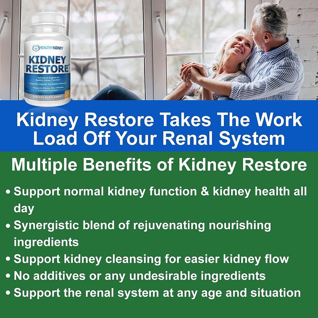 Nyre Cleanse Detox & Reparasjon - Formulert av Nyre Helse Ekspert Living w / Transplant - US Made Nyre Støtte Supplement, Detox & Flush - Rene vitaminer 120 Kapsler