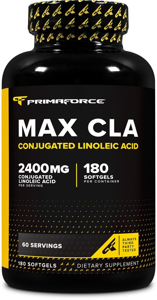 Primaforce CLA 2400 mg per servering (180 softgels) - Max CLA - for menn og kvinner, ikke-stimulerende, GMO Gratis og Glutenfri