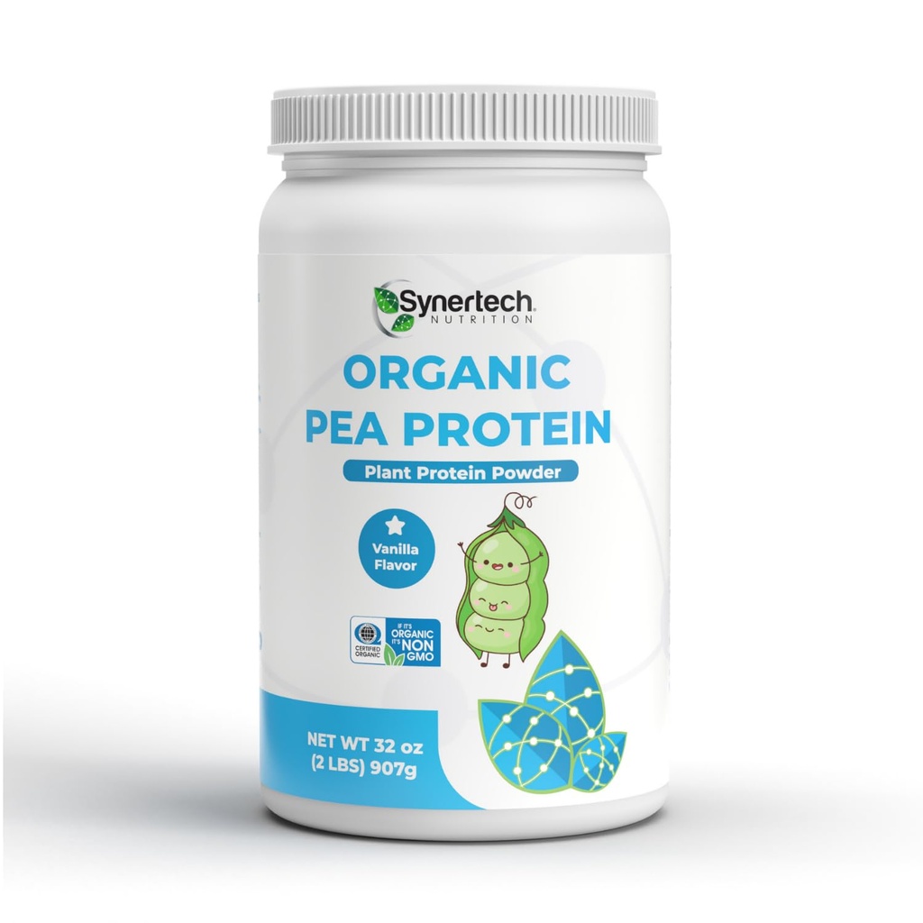 Vegan Vanilla Flavored Plantebaserte Pea Protein (2lbs)
