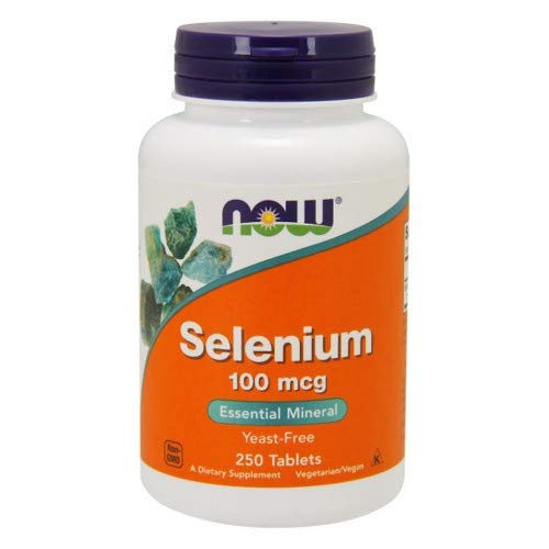 Nå Mat Nå Matvarer, Selenium, (2 Pakke) Yeast Free, 100mg, 250 tabletter