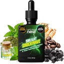 Wellness Nest Shilajit Shockwave Drops: Energidråper, Focus Drops - Ren Himalayan Shilajit med naturlig tulsi, Panax Ginseng, Peppermint, Japanmint Supercharge din dag - 30 Serveringer
