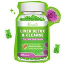 Melk Thistle Gummies til voksne barn. Liver Cleanse Detox Repair Gummies, Melk Thistle Extract Supplement for Liver Support Digestive Antioksidant, 60ct Apple Flavor