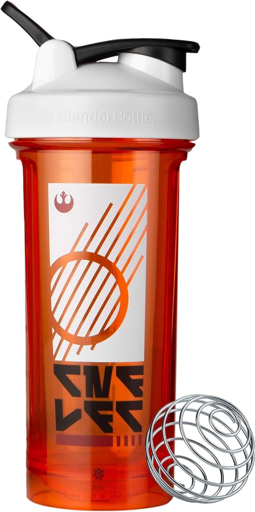BlenderBottle Star Wars Shaker Flaske Pro Series Perfekt for proteinshakes og pre trening, 28-Ounce, Rebel Badge