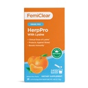 FemiClear HerpPro Drink Mix, med L-Lysine 3000mg, sink, vitaminer A & C, Ashwagandha, immunitet og stress supplement for kvinner og menn, 20 Stick Packets