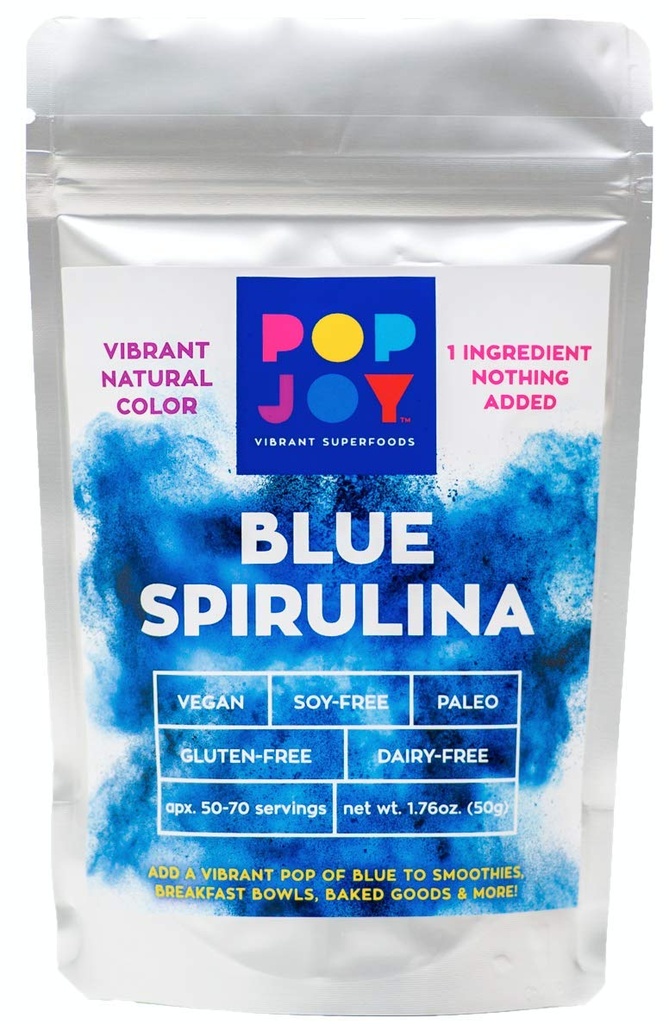 100% blå spirulina pulver av POPJOY - Vibrante superfooder