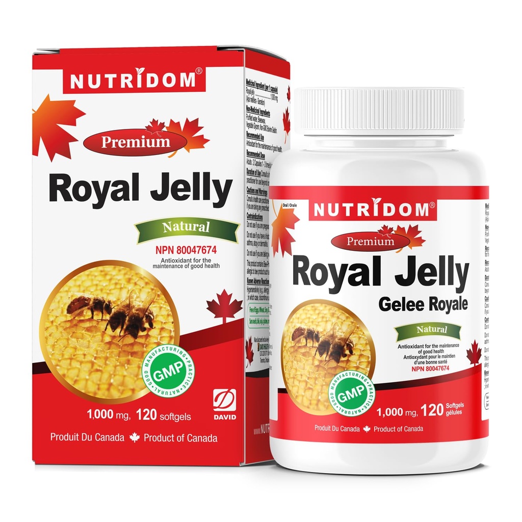 Nutridom Royal Jelly 1000mg, 120 mykgels (en flaske)