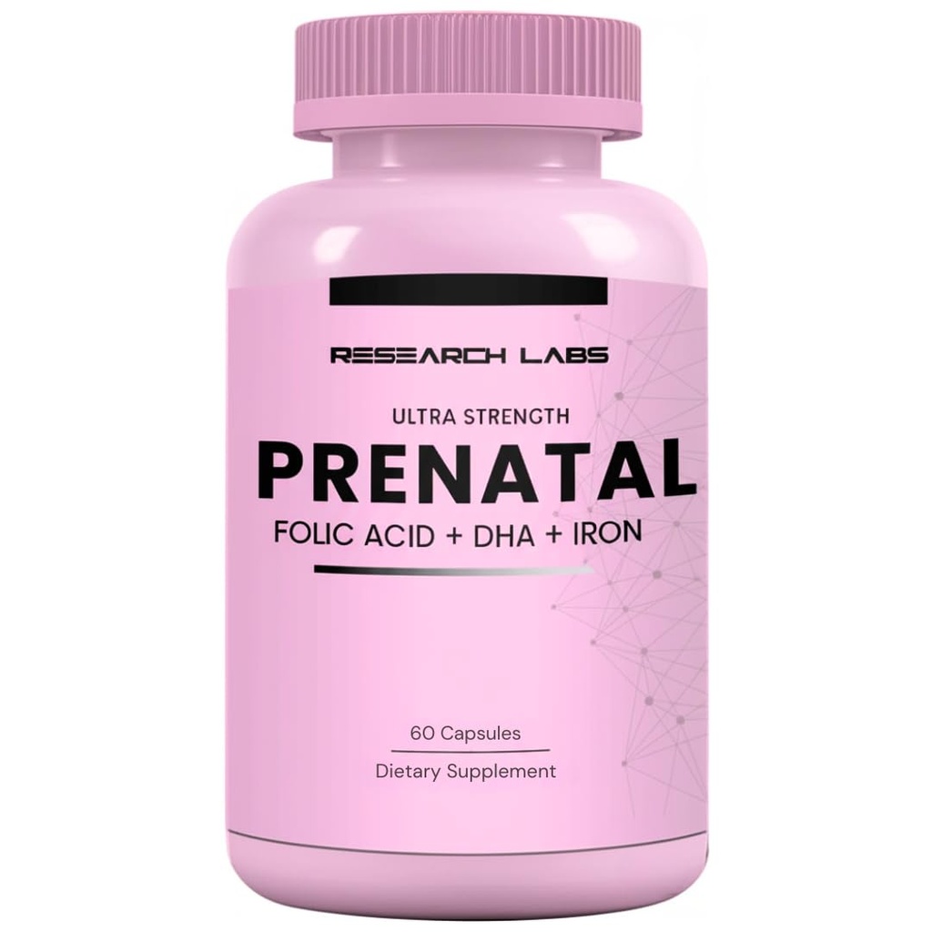 Forskning Labs Prenatal Vitaminer For Kvinner: 6X Mer Biotilgjengelig Metylert Folat Folic Acid MTHF 5