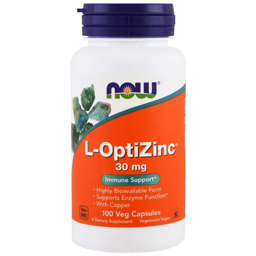 Nå optimal L-zinc, 30 mg, 100 kapsler (pakke på 3)