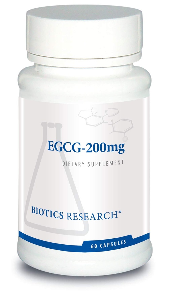 Biotikk Forskning EGCG 200 mg Grønn Te Ekstrakt, Camellia sinensis, 50% EGCG, Polyfenoler, Cardiovaskulær støtte, nevrobeskyttelse, sunn immunfunksjon, opprettholde sunn metabolisme, 60 kapsler