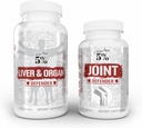 5% Ernæring 2-stack lever og organ defender med NAC + felles defender lever, nyre, og hjerte støtte + kollagen, glukosamin, Chondroitin, MSM, Hyaluronsyre, turmerisk curcumin w / Bioperine