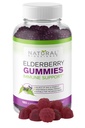 Naturlig bioScience Sambucus Elderberry Gummies med vitamin C & sink, immun støtte for voksne og barn, daglig antioksidant og velvære Boost, 180 Vegan, Glutenfri, Chewable Elderberry Gummies