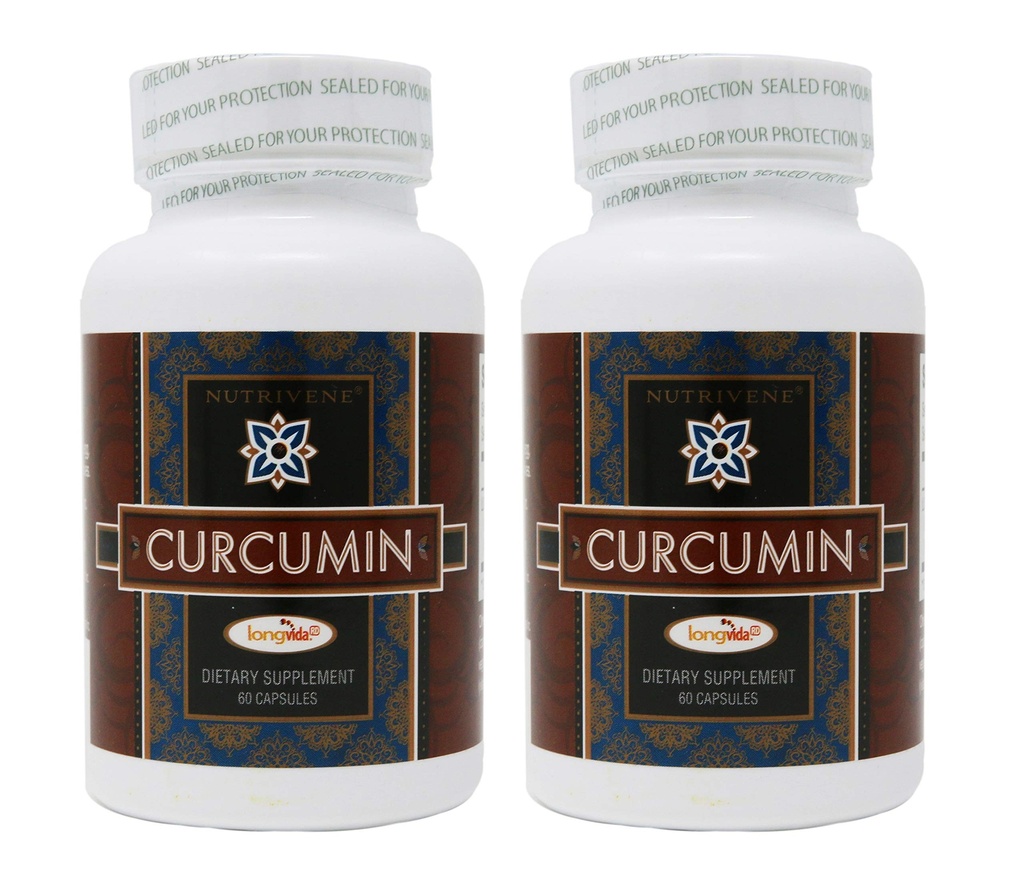 2-Pack Curcumin Longvida av Nutrivene (500 mg, 60 kapsler)
