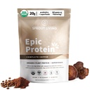 Sprout Living, Epic Protein, Plant Basert Protein & Superfoods Powder, Komplett Kaffe | 20 Grams Organic Protein Powder, Adaptogens, Mushrooms, Vegansk, Ikke-GMO, Glutenfri (1 pund, 12 serveringer)