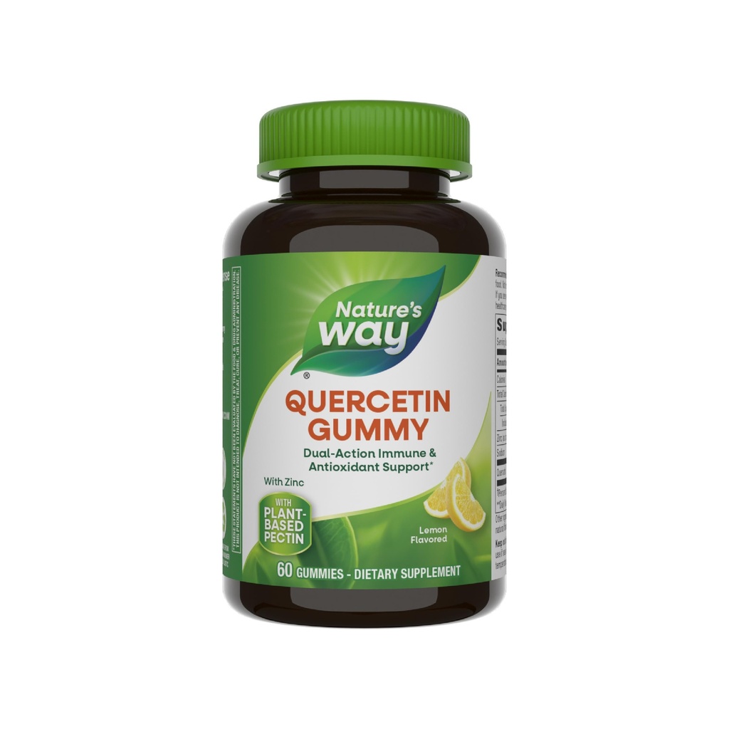 Naturens vei Quercetin Gummies med sink, immunforsvarsstøtte*, kraftig antioksidant*, sitronflavorert, 60 gummier