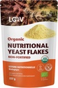 LOOV Organic Non-Fortified Nutritional Yeast Flakes - Vegansk, Glutenfri, Ikke-GMO Ufestet Nooch - God kilde til naturlige B-vitaminer - Ingen tilsatt salt eller sukker - Forseglbar pose, 8 Ounces (227 gram)