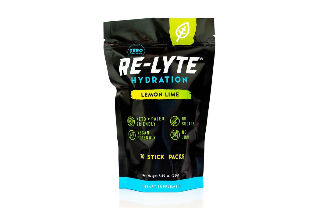 REDMOND Re-Lyte Electrolyte Drink pulver blanding (Lemon Lime), 30 Stick Packs