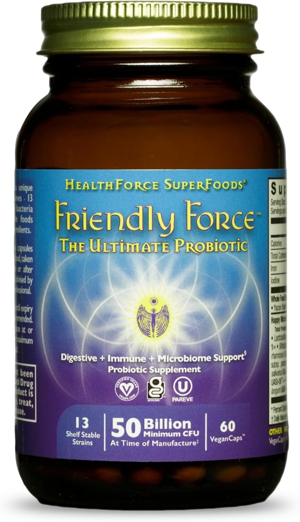Helseforce SUPERFOODS Vennlig Force - Kapsler - 60 Vegan Capsules