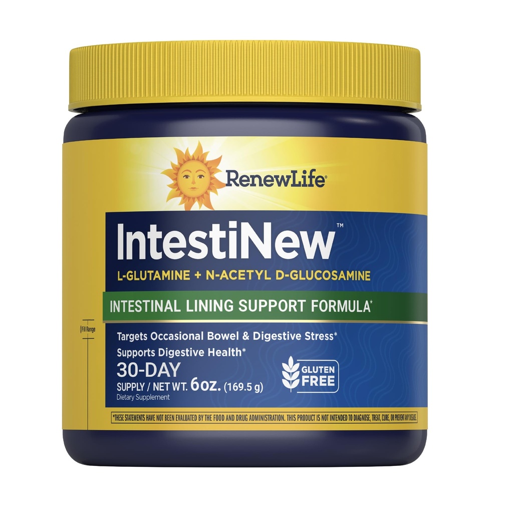 Ny intestinal lining støtte formel, pulver Supplement støtter Digestiv helse, L-Glutamin, Dairy, Soja og glutenfri, 5,7 oz.