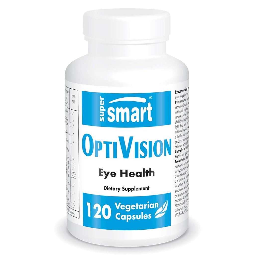 Supersmart - OptiVision (Avansert Formel) - med Bilberry Extract, Black Currant, Lutein, Zeaxanthin, Astaxanthin - Øyetilskudd