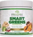 Prodigy Smart Greens - Super Greens Powder Smoothie & Drink Mix - Probiotika for Digestive Helse & Bleating Relief, Proteiner, Veggies og Frukter med Klorella for Gut Helse