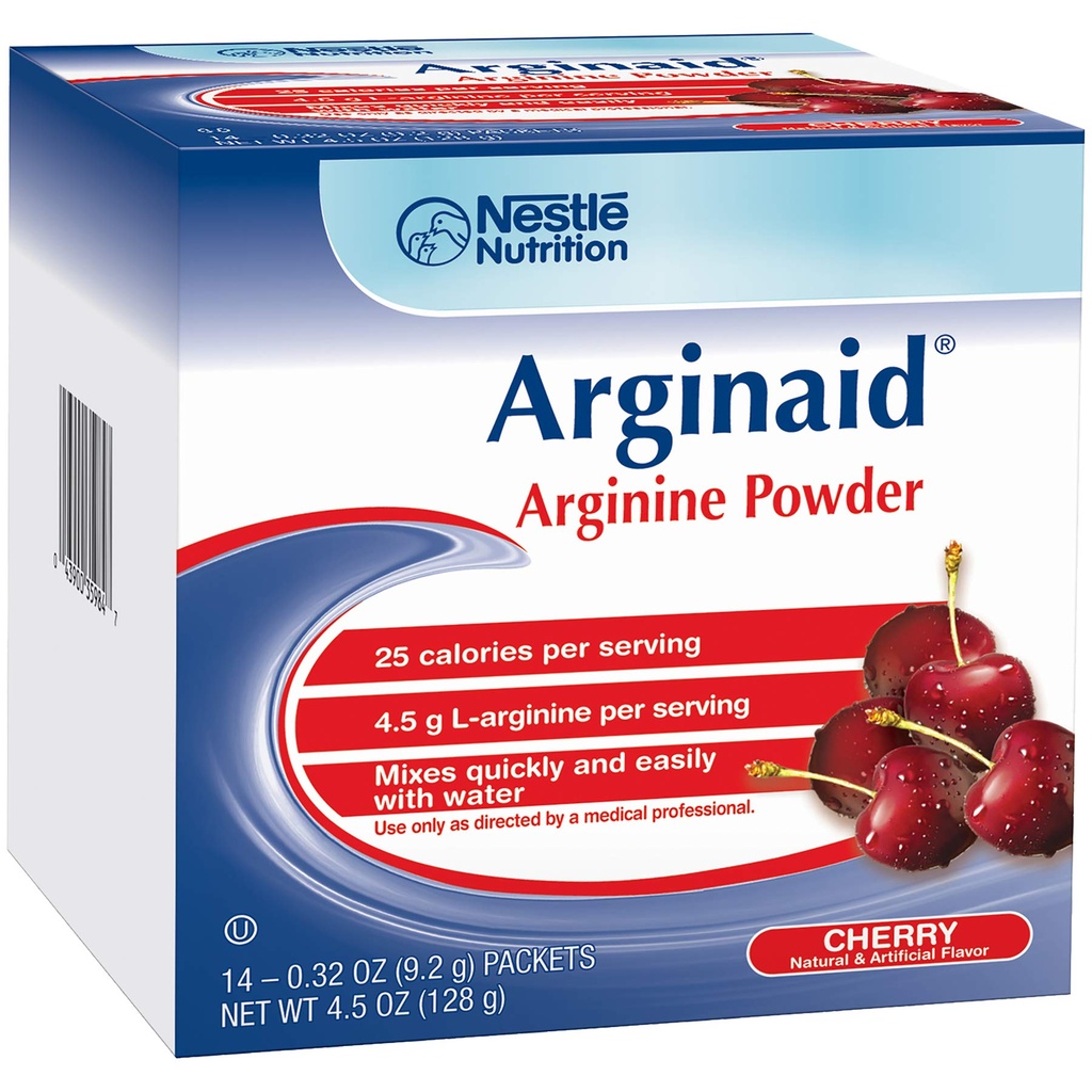 Arginaid Arginine pulver drikk Mix, Cherry - Næringsbehov for sårpleie - 0.32 OZ-pakker (14 CT/Pack) (pakke med 2)