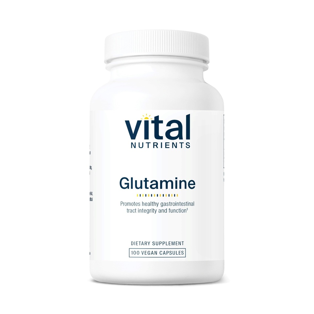 Vital næringsstoffer glutamin | 3400mg L-Glutamin | Sunn gastrointestinal  Function Gluten, Dairy, Soya Gratis | Ikke-GMO | 90 Glutaminkapsler