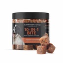 JustFoodForDogs 10-i-1 Multifunksjonell Supplement Chews for hunder, Superfood Blanding, Glukosamine, Omega-3 Fatty Acids, Hud Helse, Felles Helse, Probiotika, Plantebasert, Human Grade - 45 Telling