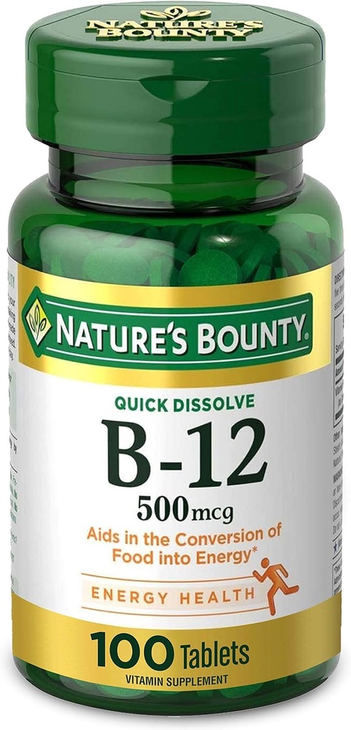 Naturens Bounty vitamin B-12 500 mikrog, 100 greve (Pack of 2)