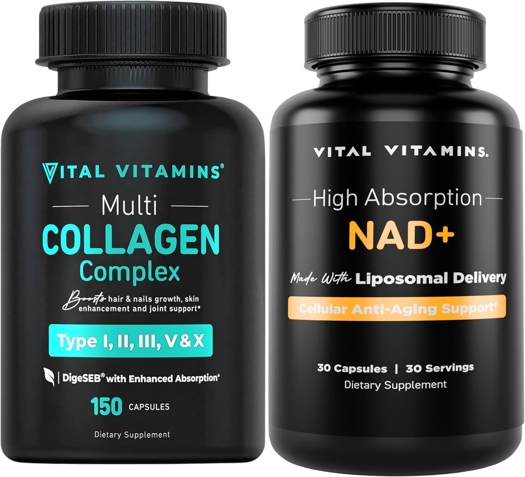Vitale vitaminer Multi collagen Kapsler + NAD+ Tillegg