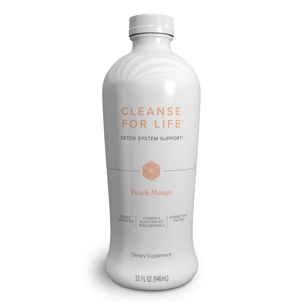 Isagenix Cleanse for Life - Detox System Støtte med vitaminer og mineraler - Støtte sunn metabolisme med antioksidant Supplement - Gluten og soya gratis rengjøringsdrink - Peach Mango, 32 Oz
