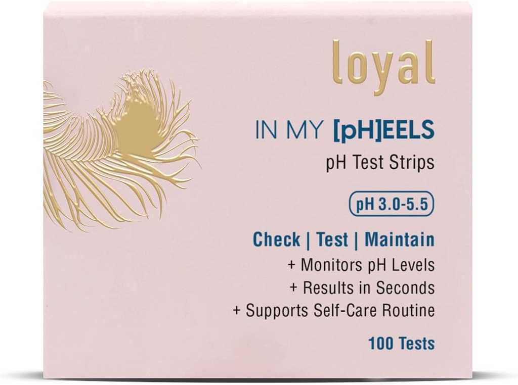 Loyal i min [PH] EELS Feminine pH-teststriper 3-5,5 | Overvåker pH-nivåene | Resultater i sekunder | Støtter selvkår rutine (100 tester)