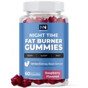 Natttid Fettforbrenner Gummier, søvnstøtte og vekttap Supplement | Slimming Hunger Supresjon & Metabolisme Booster, Shred Belly Fat mens du sover | Natttid Diett Gummier for kvinner og menn 60ct
