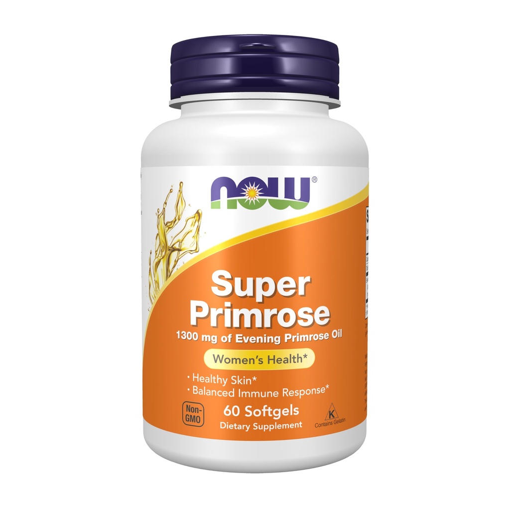 NÅ Kosttilskudd, Super Primrose 1300 mg med naturlig forekommende GLA (Gamma-Linolenic Acid), 60 Softgels