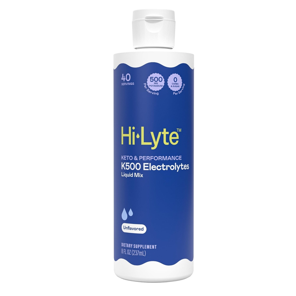 Hi-Lytte Keto & Performance K500 Elektrolyserer uslavert flytende blanding, 30 serveringer