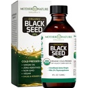 Moder natur USDA organisk svart frøolje - kald presset, uraffinert og vegansk nigella sativa, høy thymoquinon (2%+), Omega 3 6 9 for immun, felles og hjerte støtte, hår og hud, ikke-GMO, 4oz