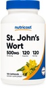 Nutricost St John's Wort Capsules (500mg) 120 Kapsler - Vegetarisk, Glutenfri og ikke-GMO