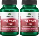 Swanson laget med økologisk tradisjonell rød yeast Rice 600 Milligrams 60 Veg Kapsler (2 Pack)