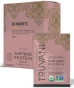 Truvani Vegan Pea Protein pulver | Vanilla Chai | 20g Organic Plant Basert Protein | Single Serving reisepakker | 10 Serveringer | Keto | Gluten & Dairy Gratis | Lav karbohydrater | Nei tilsatt sukker
