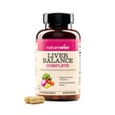 NatureWise Liver Balance Detox Supplement - Triple Repair Formula med melk Thistle, Dandelion, Turmeric, Artichoke, Reishi Mushroom & Kudzu, Vegan - 60 kapsler[30-dagers forsyning]