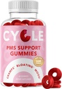 PMS Relief Gummies  Hormone Hormon Balance, Bloating, Hormonal Acne & Mood Swing Support | Periode støtte vitaminer for kvinner | Vegan Gummy Supplement med Chasteberry | Dong Quai, Cranberry, & vitamin B6