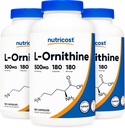 Nutricost L-Ornithine 500 mg; 180 kapsler (3 flasker)