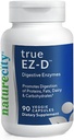 NatureCity True-EZ-D Non-GMO Digestive Enzyme Complex Supplement for Digestive Helse og Bloating Relief for menn og kvinner (90 Veggie Kapsler) Super Enzymer