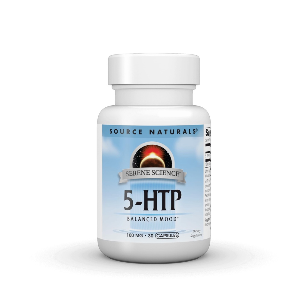 Kilde Naturals Serene Science 5-HTP, balansert Mood * 100 mg - 30 kapsler