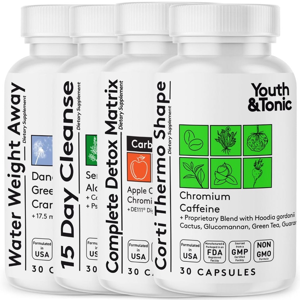 Ungdom & Tonic CortiThermo Shape Detox Cleanse Kick Off Weight Management - 120 piller