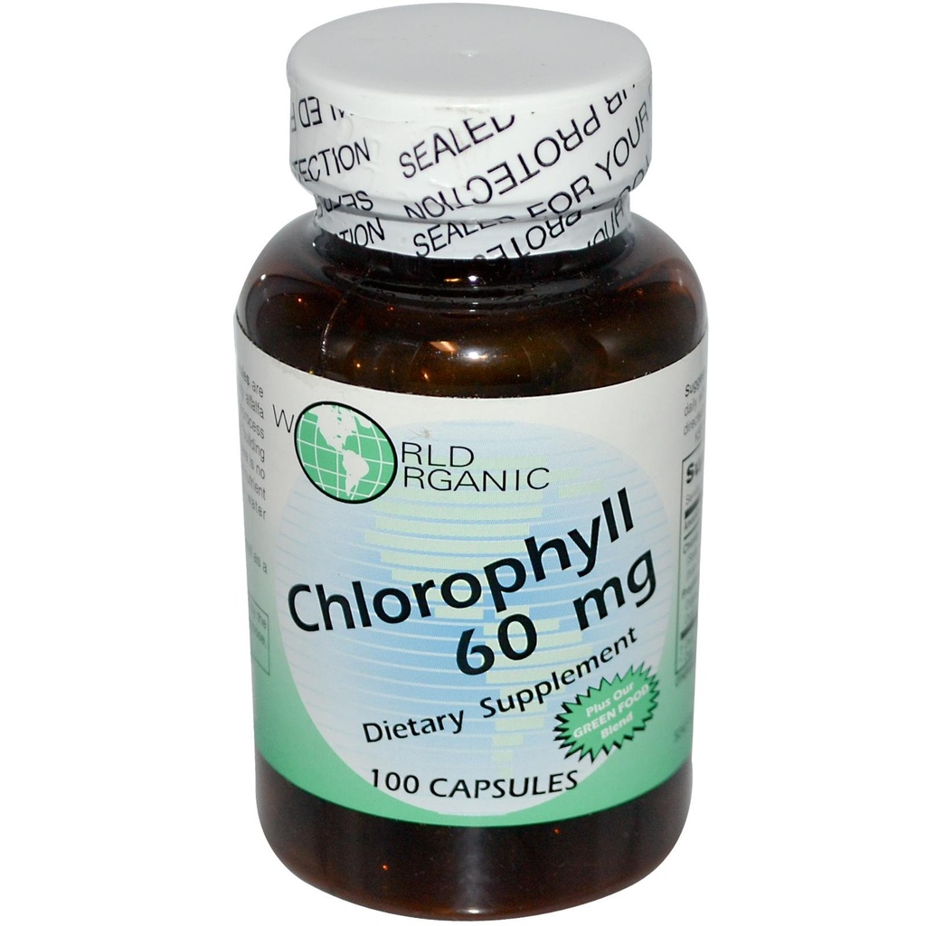 World Organic Mega Klorofyll, 100 mg, Kapsler, 60 kapsler