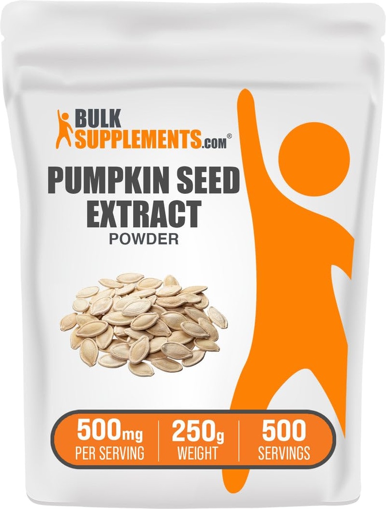 BulkSupplements.com Pumpkin Seed Extract Powder - Pumpkin Seed Supplement, Herbal Supplement - Vegansk & Glutenfri, 500 mg per servering, 250g (8,8 oz) (Pack of 1)