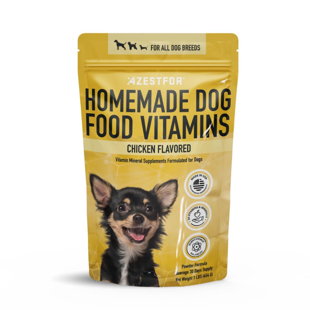 Azestfor hjemmelaget hund mattilskudd hund vitaminer laget i USA Legg til i Holistisk hele mat dietter rå BARF alle avler puppy voksen 16oz pulver